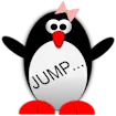 Esther the Penguin. Jump!